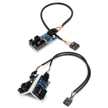 Материнская плата USB 9-контактный разъем-удлинитель, кабель-разветвитель, разъем-концентратор, порт адаптера