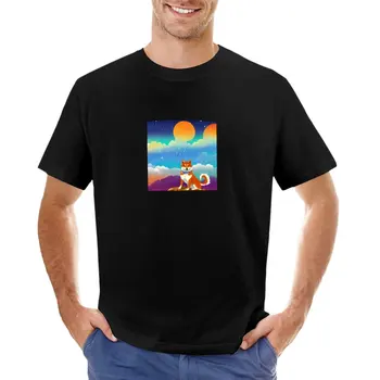 Vol.1 Shiba under the Rainbow, # 23 Футболка, футболки для тяжеловесов, винтажные футболки с коротким рукавом, приталенные футболки для мужчин