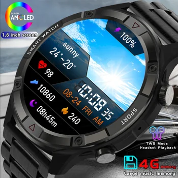 2023 Новые Смарт-Часы 4G С Памятью AMOLED 1,6 дюймов HD, Всегда отображающие Время Вызова По Bluetooth, Умные Часы Для Мужчин, Наушники Huawei TWS