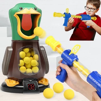 Детские Горячие Игрушки Hungry Shooting Duck Toys 98K Пневматический Пистолет с мягкой пулей, Электронная игра с подсчетом очков, Подарок для детей на День рождения