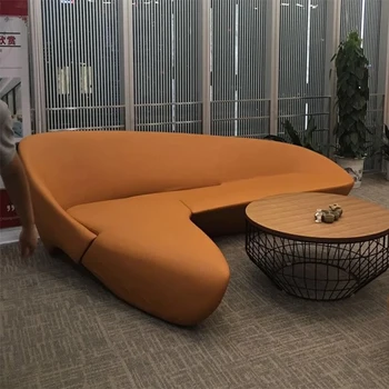 Современный, легкий, роскошный, простой угловой диван Moon из стеклопластика для гостиной, креатив дизайнера