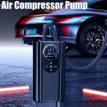 Электрический воздушный компрессор 12V Мини-насос для шин, высокоточный электронный надувной насос, быстрое надувание для мотоцикла, автомобиля, велосипеда