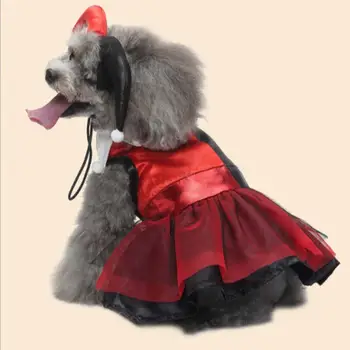 Модное цветное платье для собак, платье для собак на Хэллоуин, милый костюм фокусника для косплея с головным убором, уникальное домашнее животное для собак