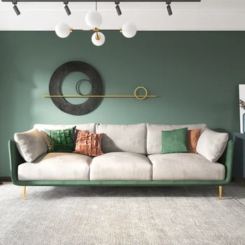 Европейский минималистский диван Современная ткань Lazy Lounge Arm Диваны для гостиной Офисная мебель с откидной спинкой Wohnzimmer для помещений