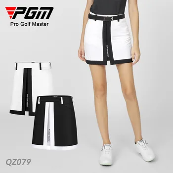 Женская юбка для гольфа PGM, Спортивная Модная Юбка с разрезом для девочек, с подкладкой против пятен, Одежда для гольфа для женщин XS-XL QZ079