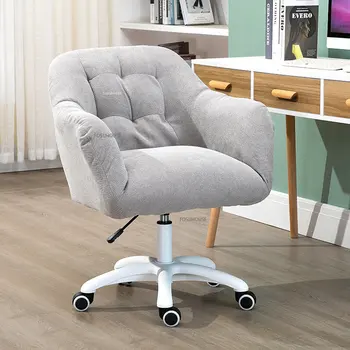Офисное кресло из скандинавской ткани для офисной мебели, удобное однокомпьютерное вращающееся кресло, простые игровые стулья на роликах