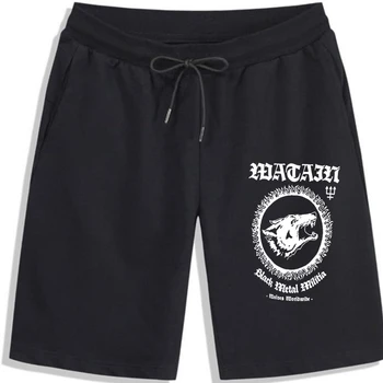 Watain Black Metal Militia Мужские шорты для мужчин, Мужские повседневные летние мужские Шорты в стиле хип-хоп, Простые шорты сращивания, Мужские Шорты, шорты