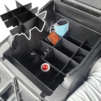 Автомобильный подлокотник, коробка для хранения, органайзер для центральной консоли, разделитель для Ford F150 2015-2020 (только полная консоль с ковшеобразными сиденьями)