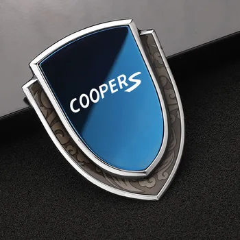 Металлическая 3D наклейка на автомобиль, логотип Авто, Индивидуальный щит, наклейки для украшения Mini Coopers, аксессуары
