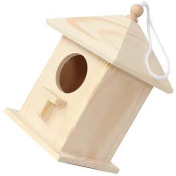 Птичье гнездо Принадлежности для птиц Деревянный Декор для дома Естественный свет Деревянная кормушка для колибри Ветрозащитные гнезда для подарков на День рождения
