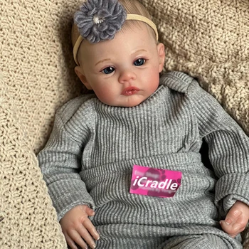 49 см Bebe Reborn Baby Doll Meadow с 3D-росписью кожи, реалистичная готовая игрушка для новорожденных в подарок