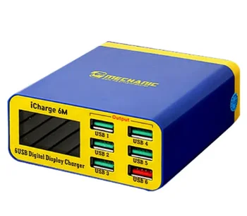 МЕХАНИК iCharge 6M 6USB зарядное устройство с цифровым дисплеем 2.4A QC3.0 USB зарядное устройство + Qianli 011 IC CPU Нож Для удаления клея