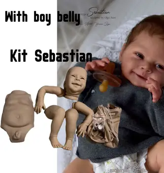 【С пластиной для живота мальчика】в наличии 20-дюймовая кукла-Реборн Себастьян от Ольги Ауэр, ограниченный неокрашенный набор, распроданный ограниченным тиражом