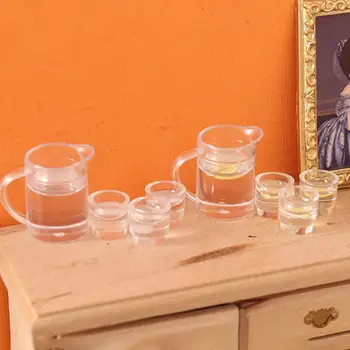 Мини-чашка для украшения дома Реалистичный Миниатюрный Набор напитков для дома Лимонад Апельсиновый сок Кофе Молоко для украшения дома