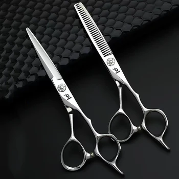 ножницы для волос Парикмахерские ножницы 440C, 5,5-дюймовые плоские ножницы, 6-дюймовые ножницы, филировочные ножницы, инструменты для стрижки волос