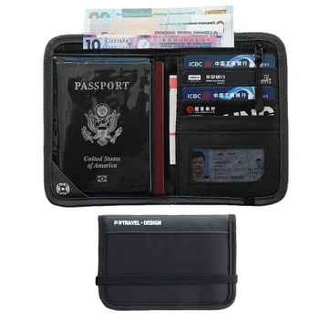 Мини-RFID-держатель для паспорта, карты, Органайзер, сумка для путешествий с несколькими карманами, Нейлоновая водонепроницаемая портативная сумка для хранения документов