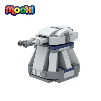MOOXI Space War Movie Battery Fort Artillery, Военная игрушка-конструктор для детей, Строительный кирпич, Сборка деталей, Подарок MOC2171