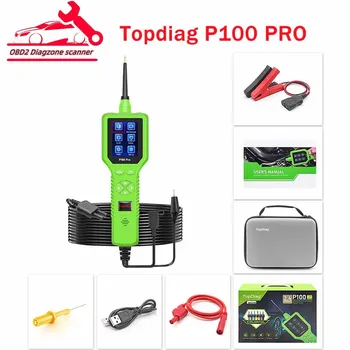 Topdiag P100 Pro Power Scan Тестер электрической цепи автомобиля зонд Диагностика автомобиля Тестер батареи 12V 24V Автомобильный диагностический инструмент