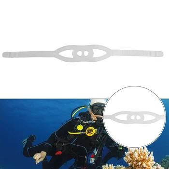 Универсальный защитный ремешок для лица для подводного плавания Эластичный силиконовый белый 55 * 2 см, Аксессуары для дайвинга для разных размеров головы