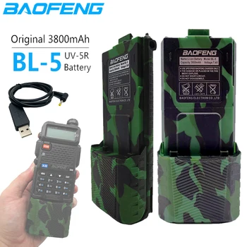 BL-5 3800 мАч Baofeng UV-5R 7,4 В Литий-ионный Аккумулятор UV 5R USB Кабель для зарядки Портативной Рации UV5R UV-5RE Plus BF-F8 + UV-5RA uv5r