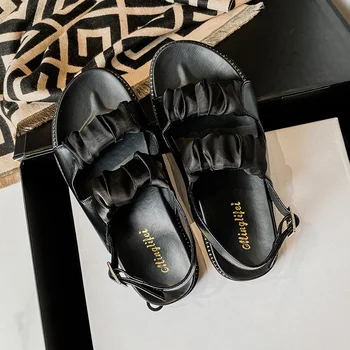 Модные женские гладиаторские сандалии на плоской подошве 2023, женские римские сандалии, Элегантная повседневная обувь для женщин, мягкие водонепроницаемые сандалии на платформе