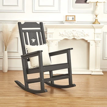 Кресло-качалка для патио, уличное кресло-качалка для устойчивости к выцветанию, стабильное, прочное, плавное покачивание, удобное кресло-качалка для патио