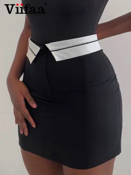 Viifaa, белые и черные сексуальные мини-юбки для женщин, фестивальный наряд моды 2023, Летняя облегающая короткая юбка