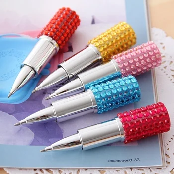 Креативные канцелярские принадлежности Noelty Шариковая ручка с мультяшным кактусом, имитация губной помады, ручки для школьных офисных письменных принадлежностей