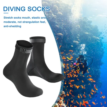3 мм Пляжные ботинки для серфинга Зимние Теплые Унисекс Носки для подводного плавания из неопрена, пригодные для носки, Портативные и легкие для водных видов спорта