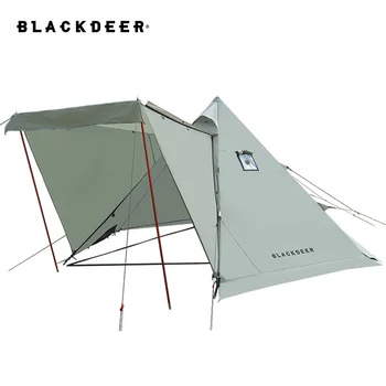 BLACKDEER Новая Пирамидальная палатка со снежной юбкой Водонепроницаемый Походный вигвам с дымоходом для приготовления пищи Туристическая палатка PU3000