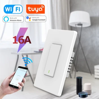 Tuya WiFi Smart Switch Кнопочные Выключатели света Беспроводное Дистанционное Голосовое управление Умный Дом С Alexa Google Home Need Neutral