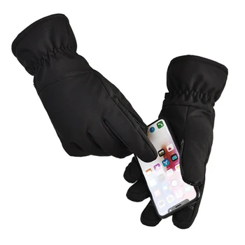 Зимние водонепроницаемые перчатки Унисекс для велоспорта, спорта на открытом воздухе, мотоцикла, лыж, флисовых перчаток с сенсорным экраном, нескользящих, теплых, полных пальцев