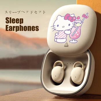 Наушники Kawaii Sanrio Bluetooth Cute Hello Kitty Наушники с шумоподавлением Pompompurin Kuromi Оригинальность детских подарков