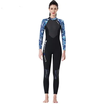 Новый гидрокостюм из неопрена толщиной 3 мм, мужской цельный водолазный костюм, женская куртка для подводного плавания с медузами для серфинга, утолщенный теплый зимний купальник