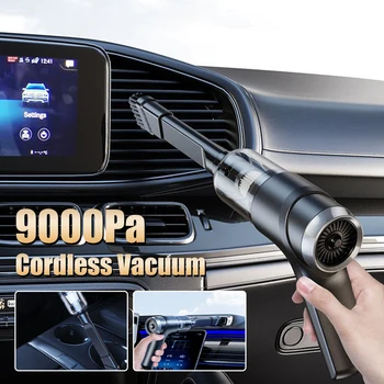 Портативный автомобильный пылесос 6000 pa, 120 Вт, Беспроводной пылесос для влажной сушки, беспроводной USB-аккумуляторный пылесос для домашнего автомобиля