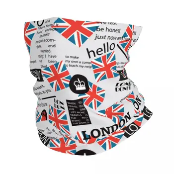 Печать флага Соединенного Королевства Зимняя Повязка на голову Грелка для шеи Походный Шарф-трубка для кемпинга Великобритания Лондон Британский Символ Бандана для лица Гетры