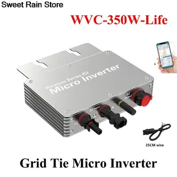 Микропреобразователь MPPT мощностью 350 Вт 300 Вт на сетке с напряжением 22-60 В постоянного тока до 120-230 В переменного тока с мобильным приложением для удаленного мониторинга