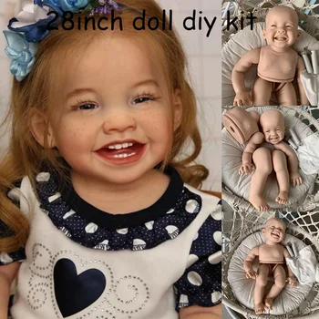 FBBD 28inch Reborn Baby Doll Kit Малыш Мила Улыбка Малыш Комплект Кукол Для Малышей Незаконченные Части Куклы 70 СМ Огромный Ребенок