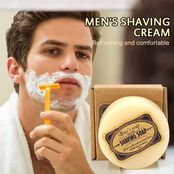 Натуральный питательный мужской крем для бритья, Увлажняющий, Освежающий, Натуральный кондиционер для ухода за бородой, Пенящаяся пена Barber Essentials