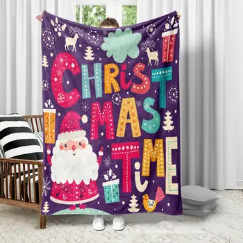 Одеяло на рождественскую тематику, Праздничные одеяла, уютные рождественские принты для дивана-кровати, Офисные Рождественские подарки со снежинками Лося