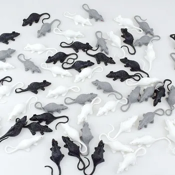 Забавная имитация мыши-животного, мини-черно-серые модели мышей, Фестиваль призраков, искусственные капли, Декор для вечеринки в честь Хэллоуина в 2023 году