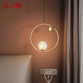 Современная Медная Люстра ULANI LED Золотые Латунные Подвесные светильники Простой Дизайн Креативный Декор для Дома Спальни
