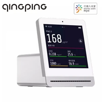 Qingping Air Detector Retina Touch IPS Screen Мобильное Сенсорное Управление Mijia APP Pm2.5 Воздушный Монитор для Внутреннего Наружного использования