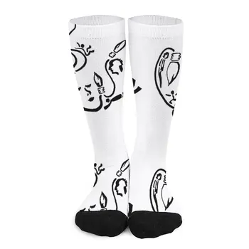 Носки с рождественскими гирляндами (черные), мужские носки, женские носки для спорта и отдыха