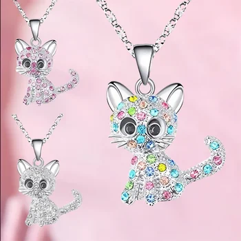 Модное креативное Ожерелье с подвеской в виде милого мультяшного кота для женщин Декоративные Аксессуары Подарок на праздник для мальчиков и мужчин