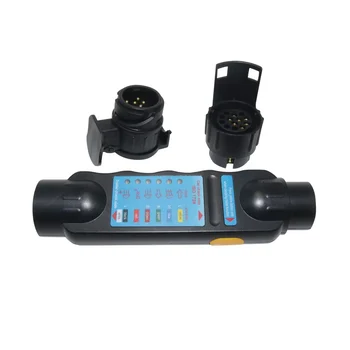 Комплект для тестирования проводки прицепа 12 В 7-Контактный Тестер с 7-контактной вилкой питания Тестер сопротивления разъема Конвертер