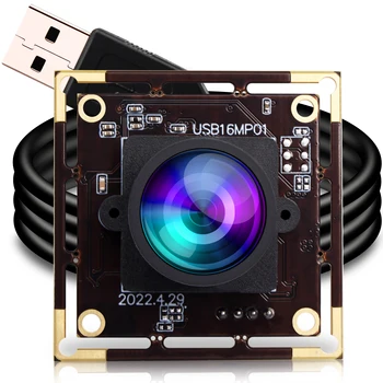 ELP 16MP Широкоугольный 118-градусный Модуль USB-камеры с низким уровнем искажений для Raspberry Pi PC 4K Mini UVC USB2.0 Видео Веб-камера IMX298