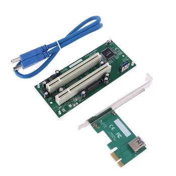 Карта-адаптер PCI-Express для PCI PCIe-Карта расширения с двумя слотами Pci PCIE x1-x16 USB3.0 с дополнительными картами Конвертер H8WD