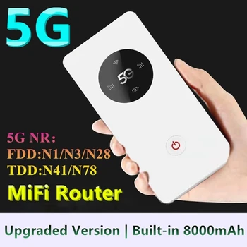 Мобильный Роутер Mifi 5G Портативный Карманный Wifi Мобильная Точка Доступа Встроенный 8000mAh Для Автомобильного Wifi Роутера Power Bank