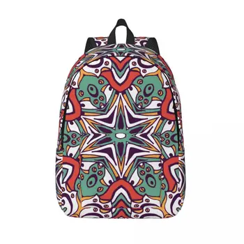Мужской Женский рюкзак, школьный рюкзак большой емкости для учащихся, школьная сумка из богемной плитки